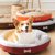 Cama Circular para Mascotas (Perro, Gatos), cómoda, suave y resistente a las manchas. Marca Barks & Bones