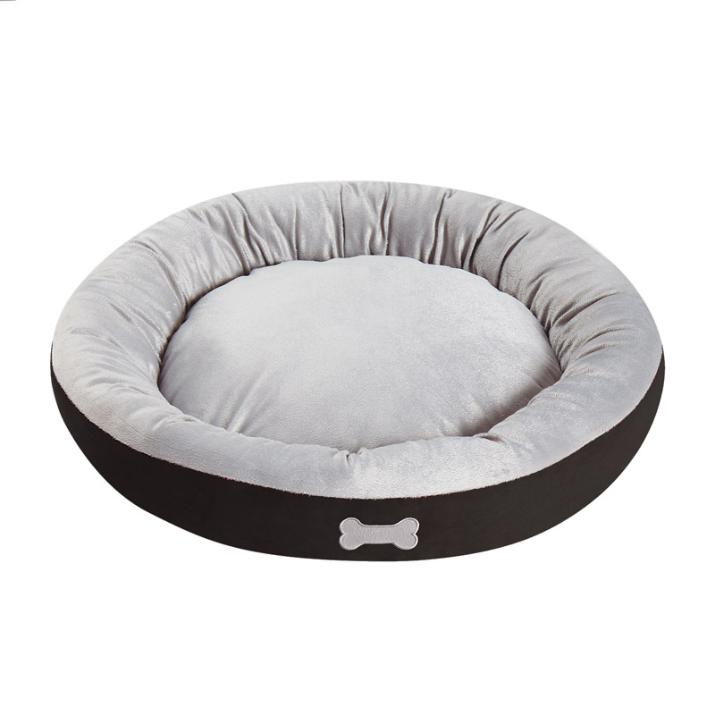 Cama Circular para Mascotas (Perro, Gatos), cómoda, suave y resistente a las manchas. Marca Barks & Bones