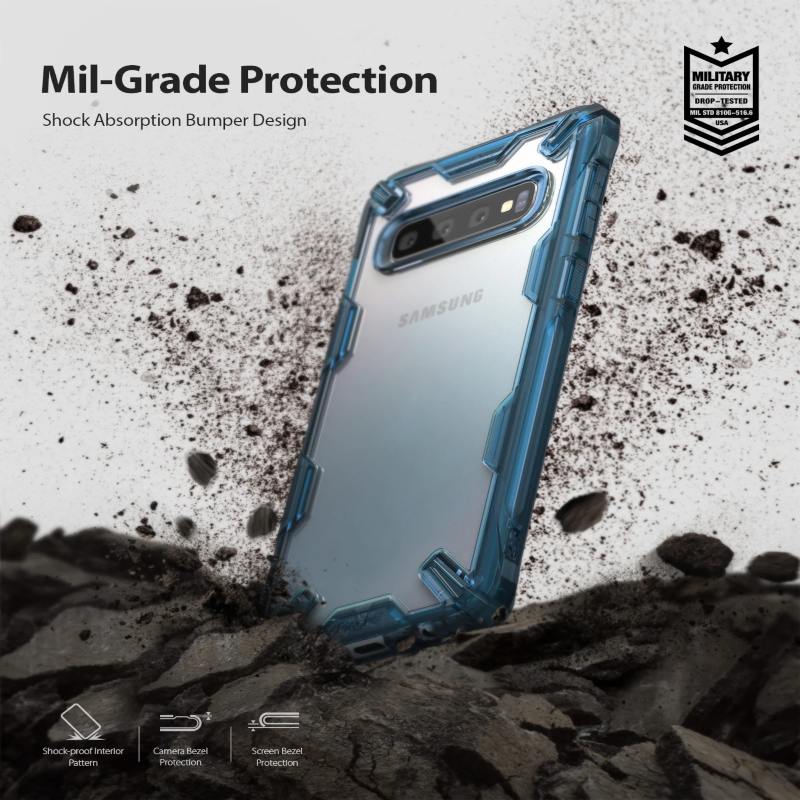 Funda Fusion X Azul Galaxy S10 Plus Ringke