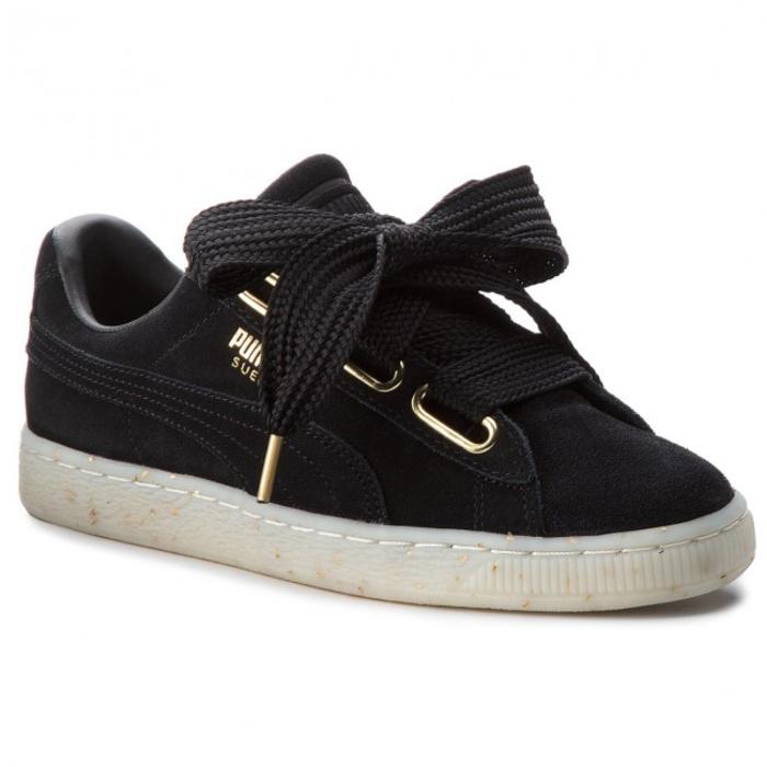 Tenis Puma Mujer Negro Suede Heart Celebrate 36556101