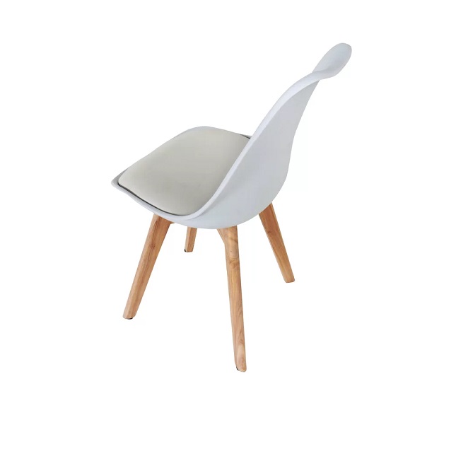 2 Sillas eames Cross Wood con cojin en asiento y patas madera