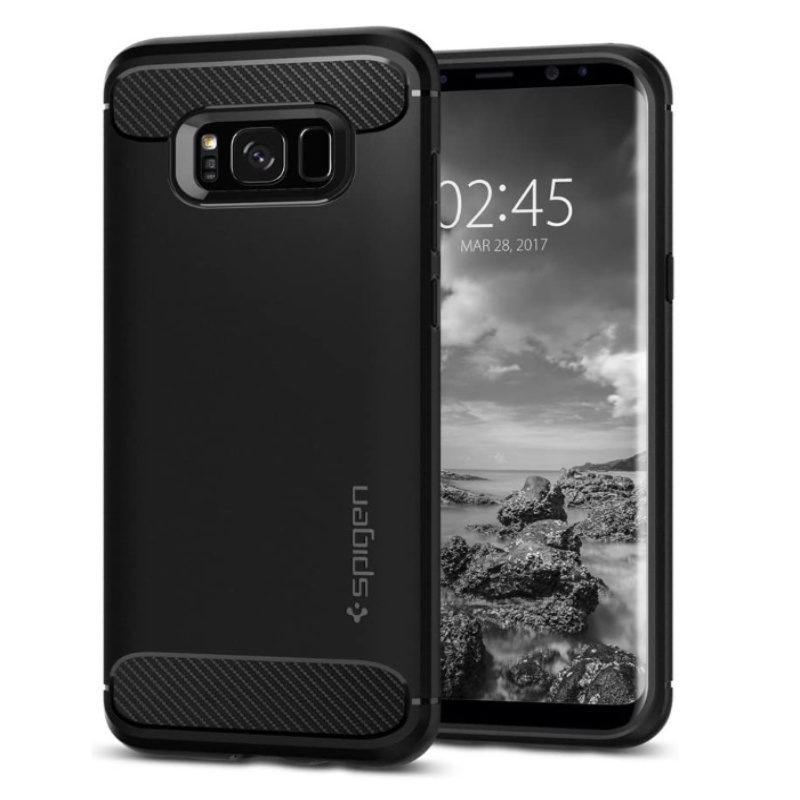 Funda Rugged Armor Negro Galaxy S8 Spigen