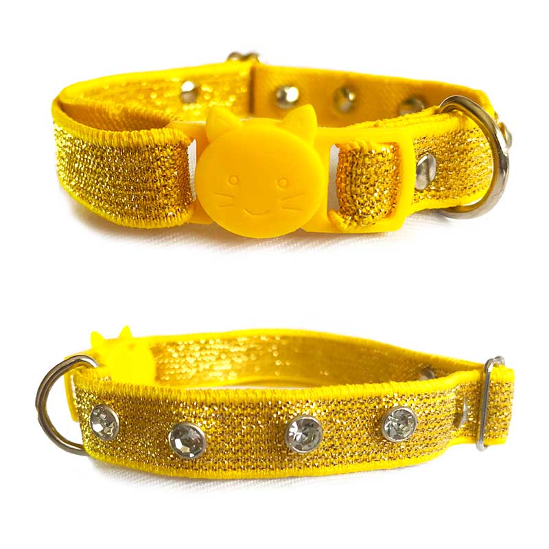 Collar Para Gato Con Incrustraciones Tipo Brillantes