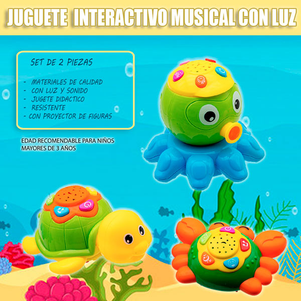 JUGUETE MUSICAL INTERACTIVO LUZ SONIDO DIDACTICO AQUARI 65157AB NIÑOS, INFANTIL, DESARROLLO Y APRENDIZAJE, ASOCIACION