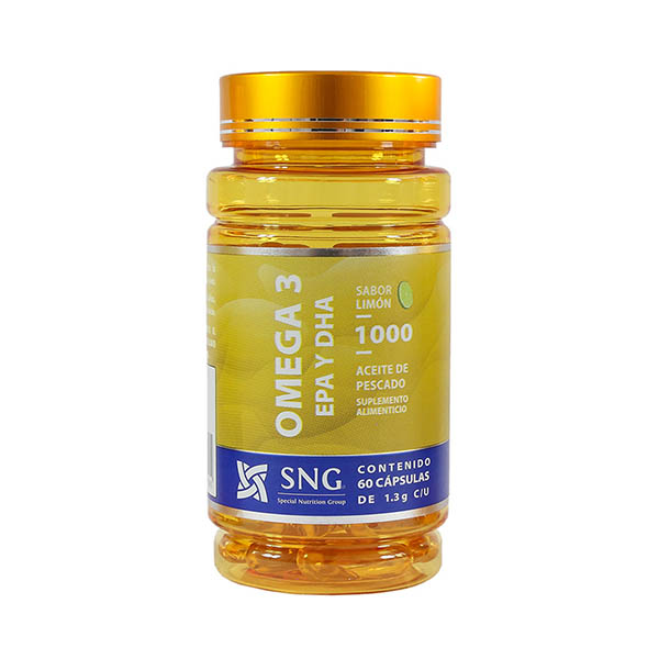 Omega 3 EPA y DHA, Aceite de Pescado con  sabor limon y Vitamina D Maklen