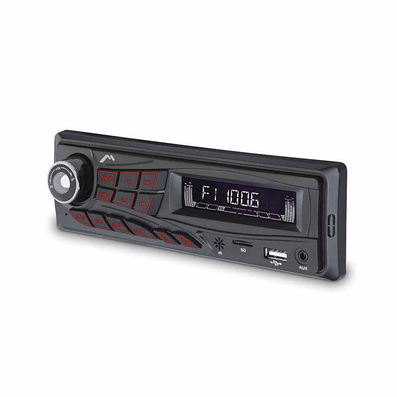 Autoestéreo Digital De 4X5 W Con Conexión Bluetooth, USB, Auxiliar Para Reproducción MP3 Y Manos Libres Rojo MCS-9923