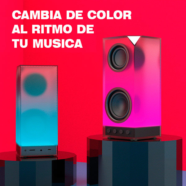 Kk Bocina Transparente Con Luz Recargable Wireless Bass M6