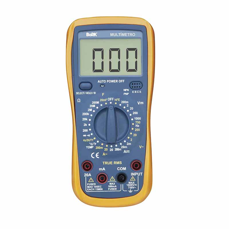 MultI­metro digital con medidor de frecuencia y temperatura MP-9604
