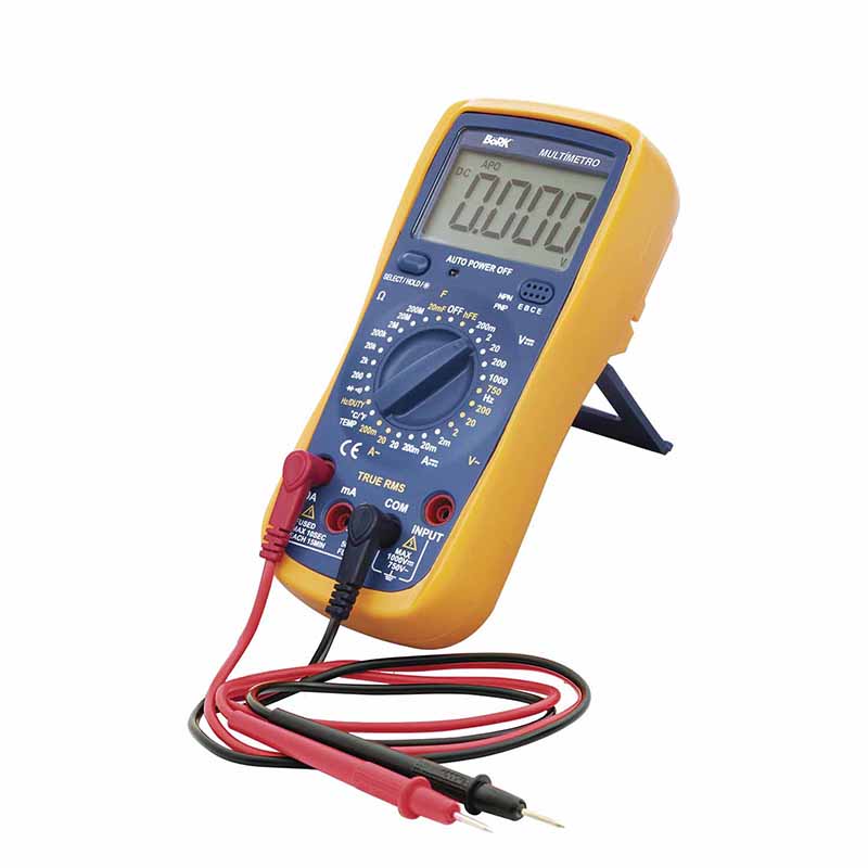 MultI­metro digital con medidor de frecuencia y temperatura MP-9604