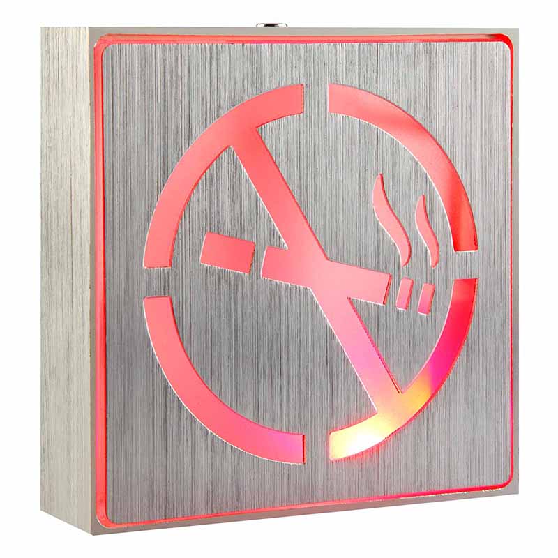 Anuncio Luminoso Color Rojo No Fumar Mtl-3004