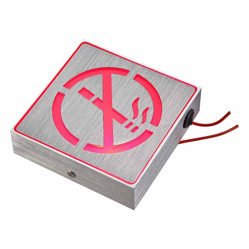 Anuncio Luminoso Color Rojo No Fumar Mtl-3004