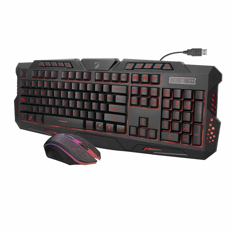 Kit Gamer Con Teclado Y Mouse Alámbricos Green Leaf 18-8300