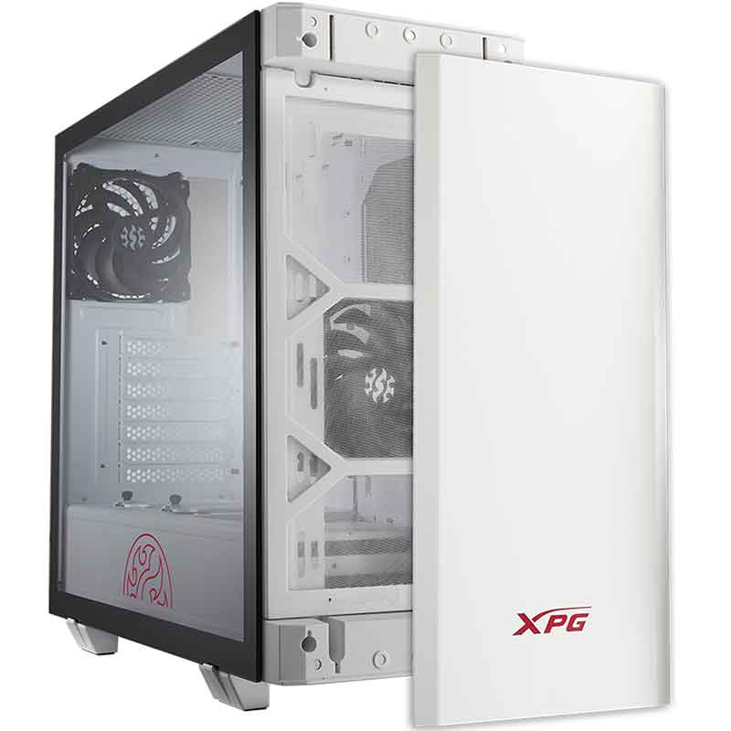 Gabinete Gamer XPG INVADER ATX Media Torre 2 FAN Cristal Templado Blanco INVADER-WHCWW