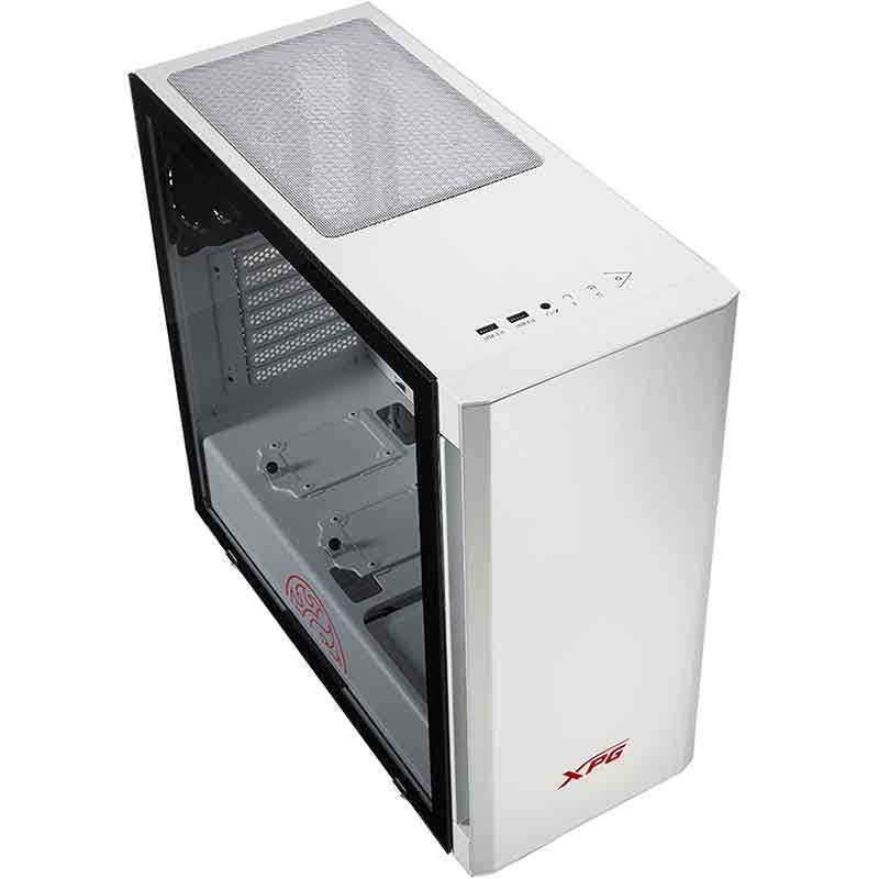 Gabinete Gamer XPG INVADER ATX Media Torre 2 FAN Cristal Templado Blanco INVADER-WHCWW