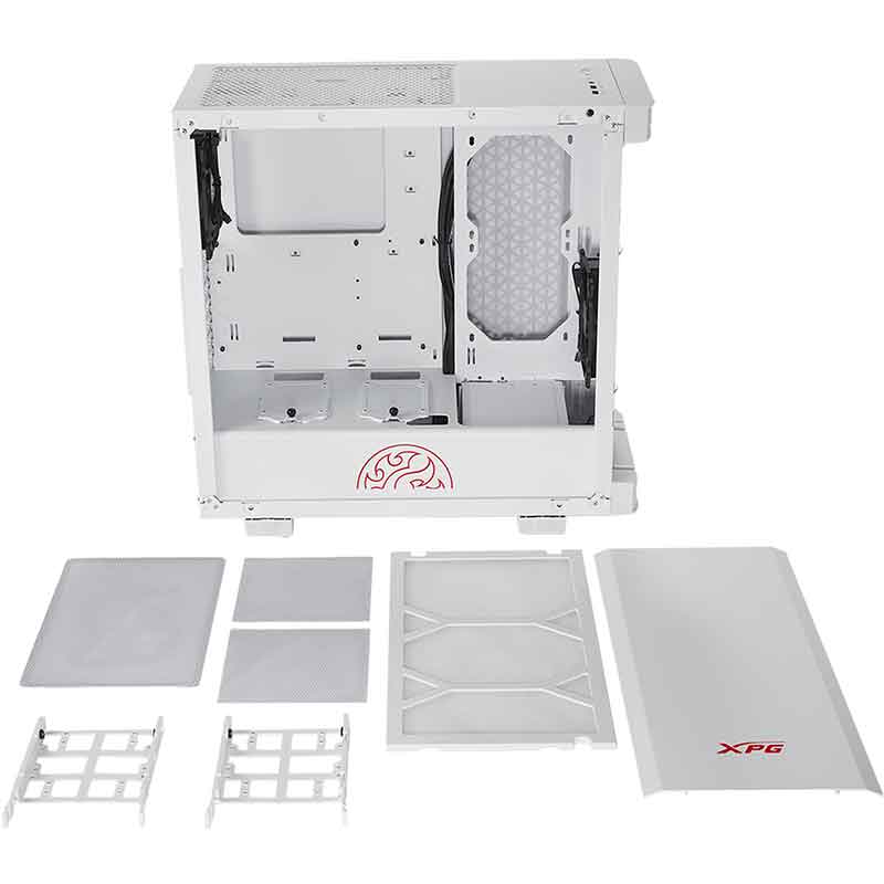 Gabinete Gamer XPG INVADER ATX Media Torre 2 FAN Cristal Templado Blanco INVADER-WHCWW