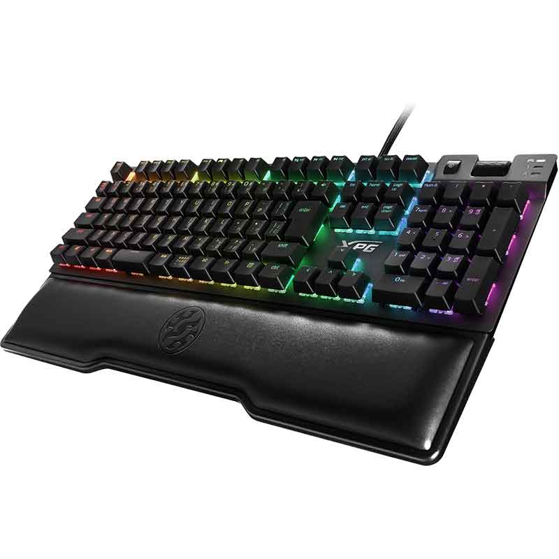 Teclado Gamer Mecanico XPG SUMMONER RGB Cherry MX Blue USB Reposamuñecas SUMMONER5B-BKCES 