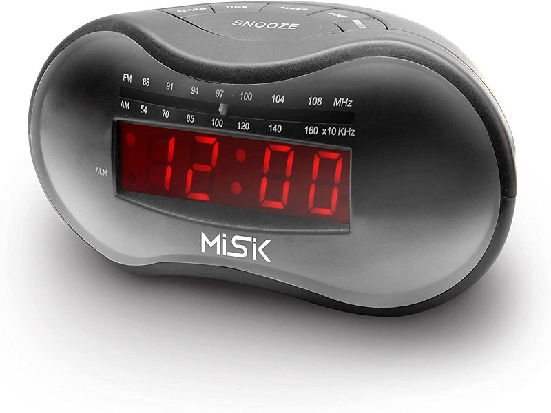 Radio Reloj Despertador Misik MR411 AM/ FM Entrada 3.5 Mm Negro