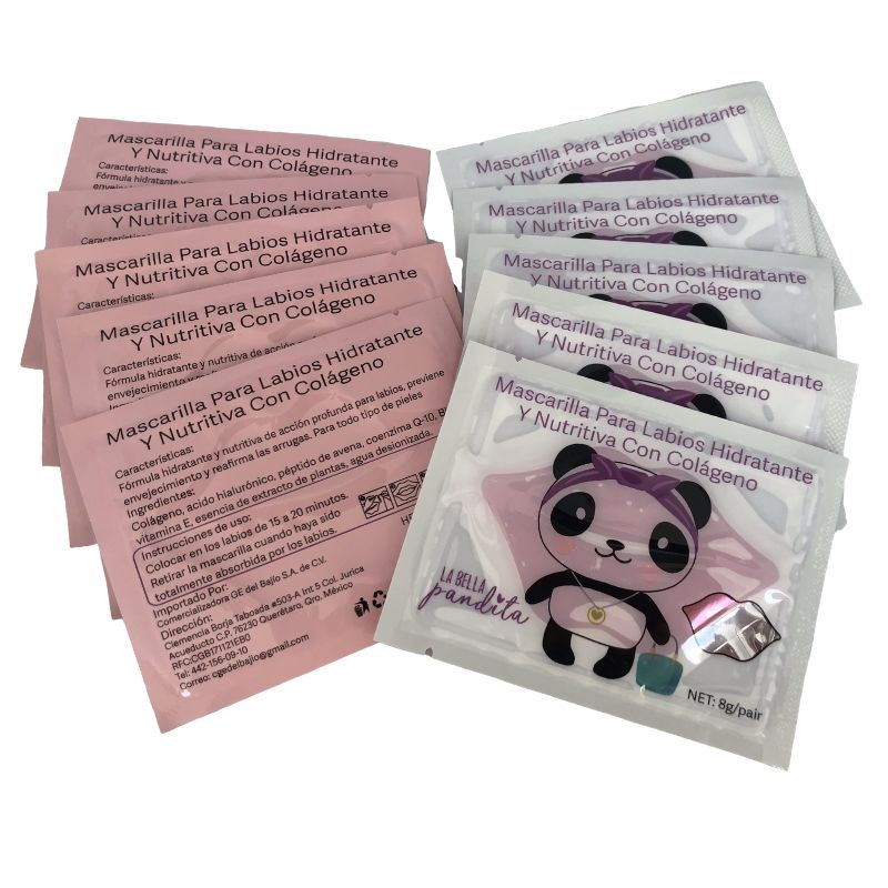 10 PACK, LBP Parches, Mascarilla de Colágeno Hidratantes con Ácido Hialurónico, para Labios. 10 Piezas.