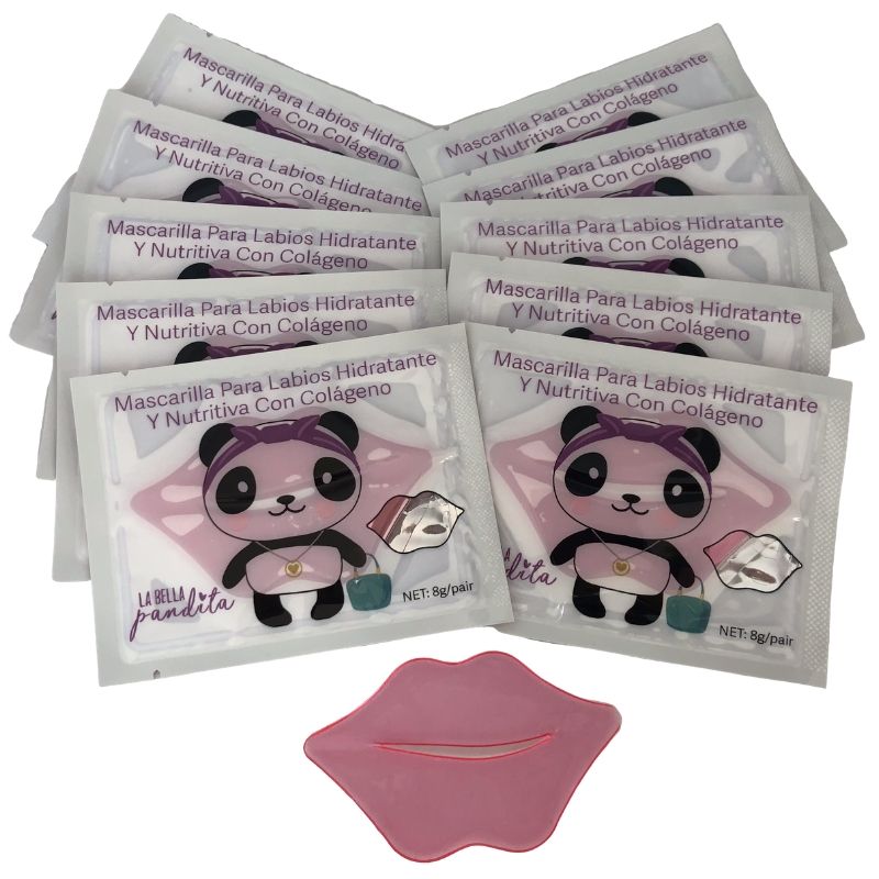 10 PACK, LBP Parches, Mascarilla de Colágeno Hidratantes con Ácido Hialurónico, para Labios. 10 Piezas.