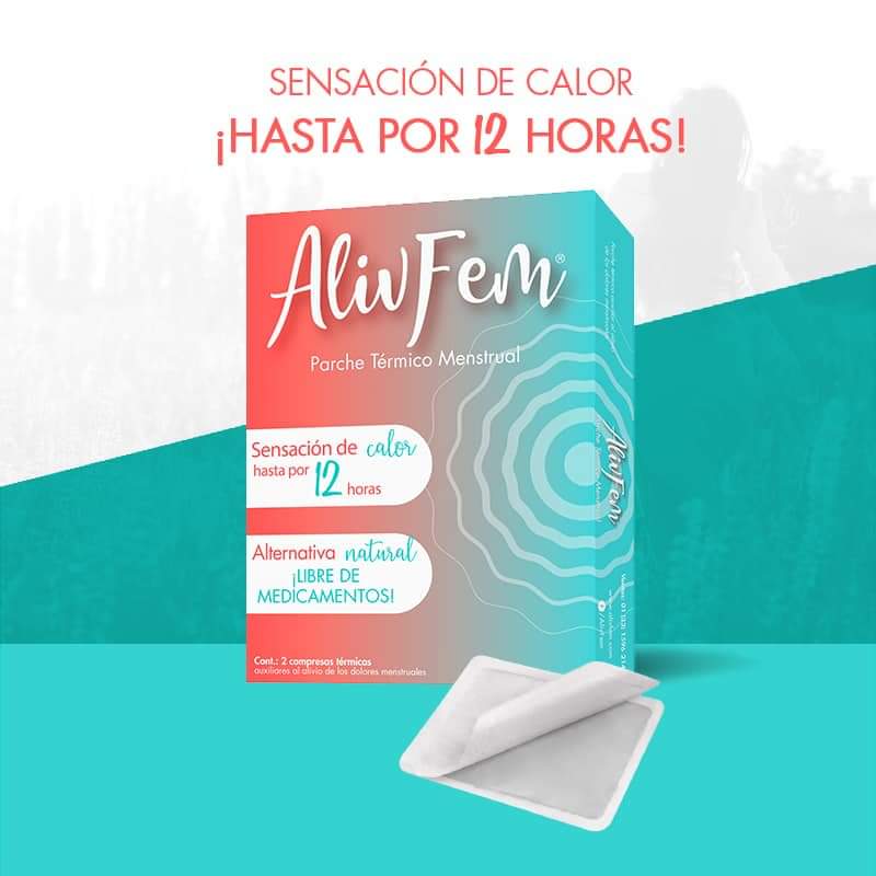 Parche Térmico Menstrual Alivfem Disminuye Dolor Por Cólicos 1077