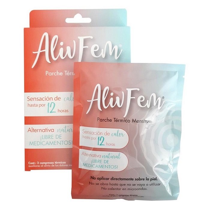 Parche Térmico Menstrual Alivfem Pack de 3 cajas