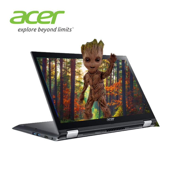 Laptop Acer 2 en 1 Touch Core i3 8va Touch SSD 256GB + Drone - Mochila - Diadema
