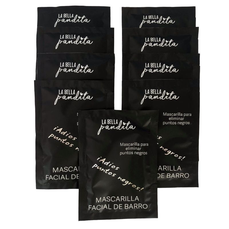 10 PACK, LBP Mascarilla Facial Peel-Off de Carbón activado de Bambú, para eliminar puntos negros, 20 gr cada sobre.