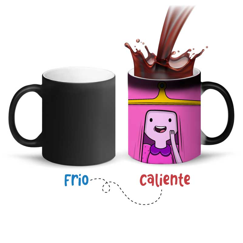 SET 3 TAZAS MAGICAS 11 oz DISEÑO PRINCESAS HORA DE AVENTURA BMO HEROE SHOP