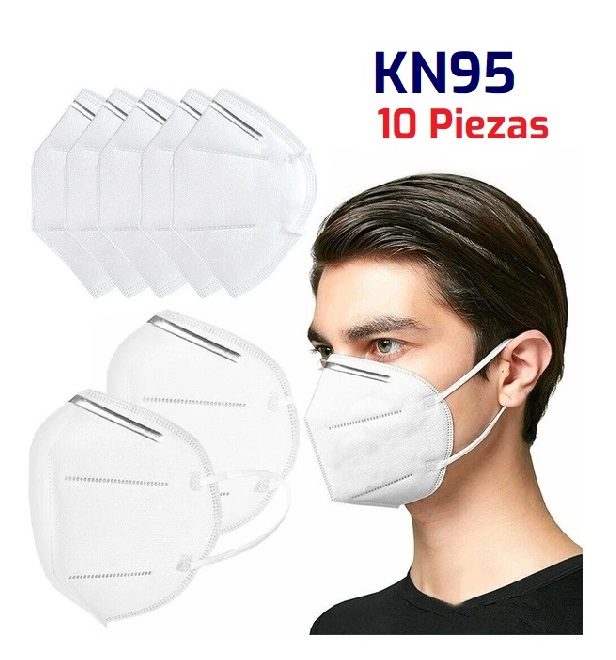 Mascarilla Cubrebocas Kn95 Certificado - Paquete 10 Piezas
