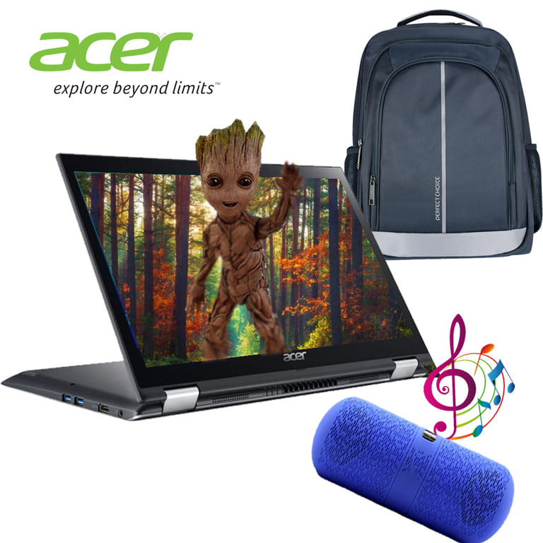 Laptop Acer 2 En 1 Touch Core I3 8Va Touch Ssd 256Gb + Drone - Mochila - Bocina Bluetooth