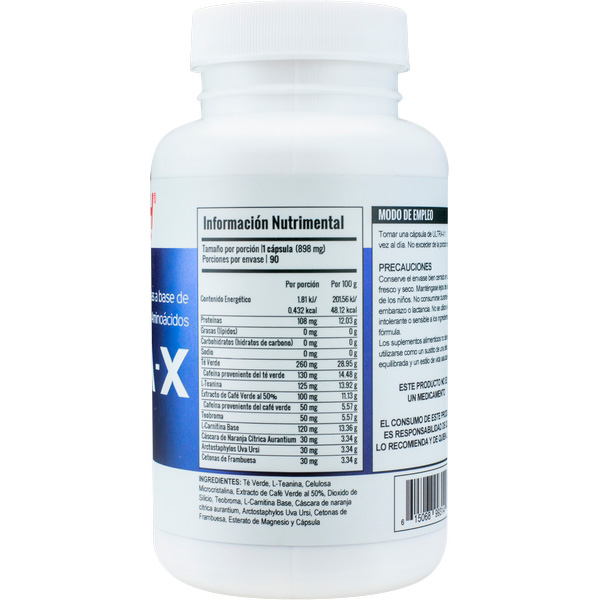 ULTRA-X Termogénico Primetech 90 caps 898 mg c/u