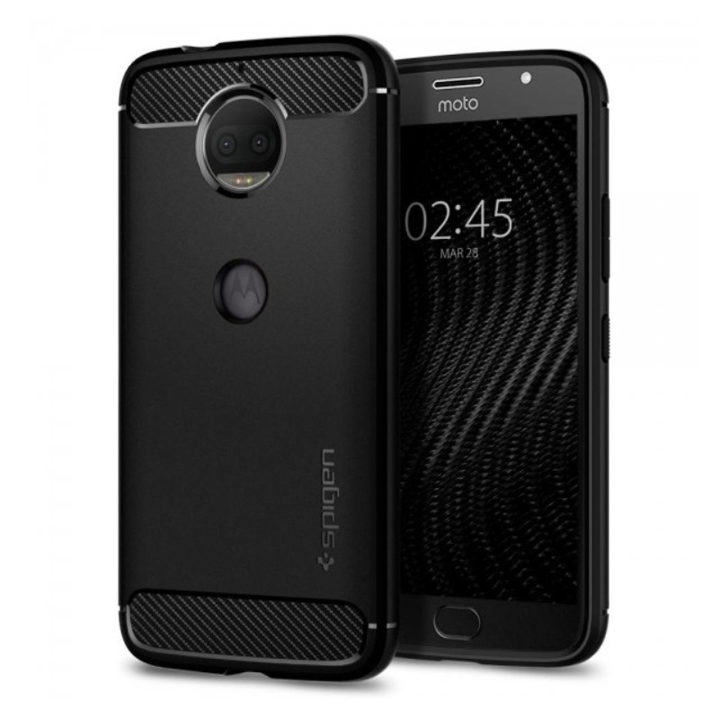 Funda Rugged Armor Negro Moto G5 Plus Spigen