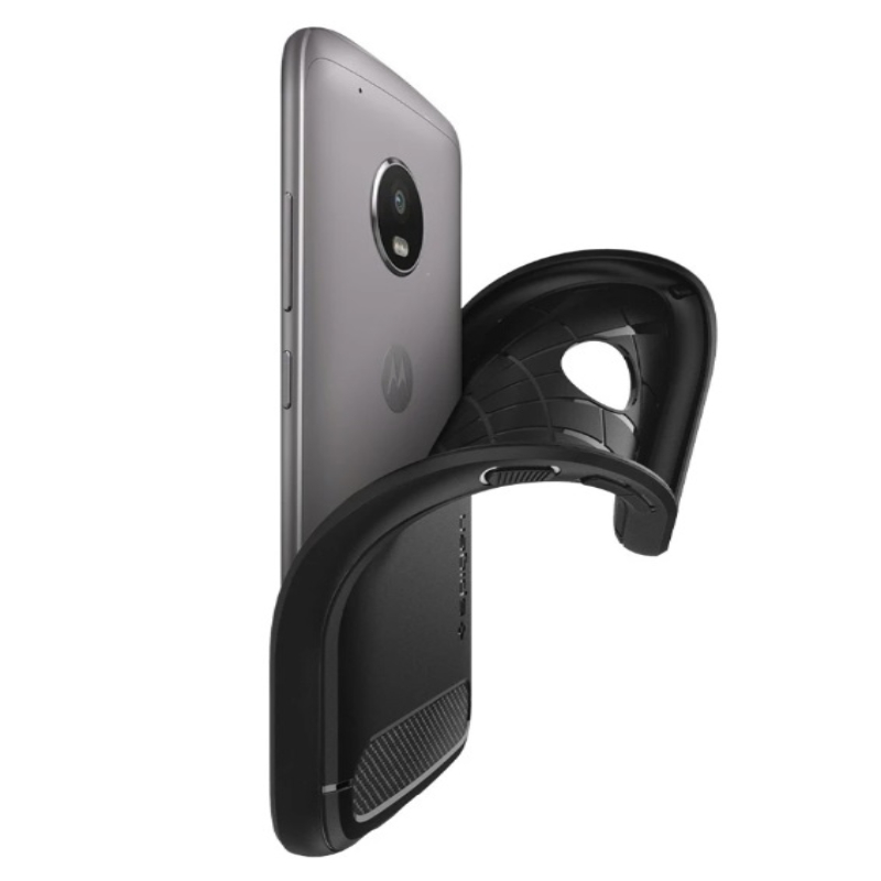 Funda Rugged Armor Negro Moto G5 Plus Spigen