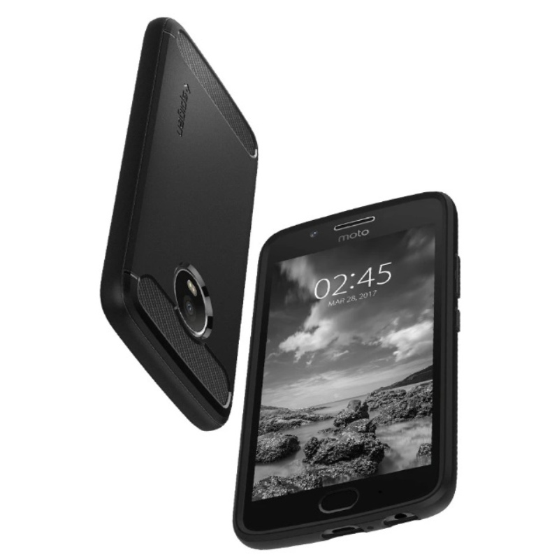 Funda Rugged Armor Negro Moto G5 Plus Spigen