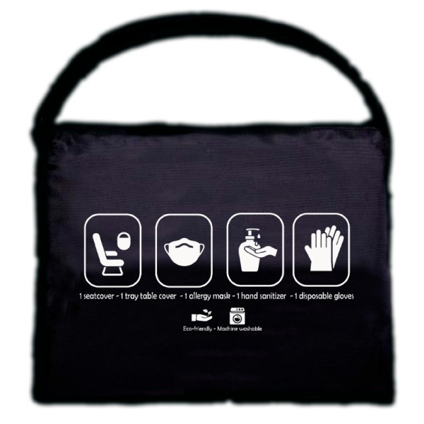 Kit sanitizante de viaje color negro