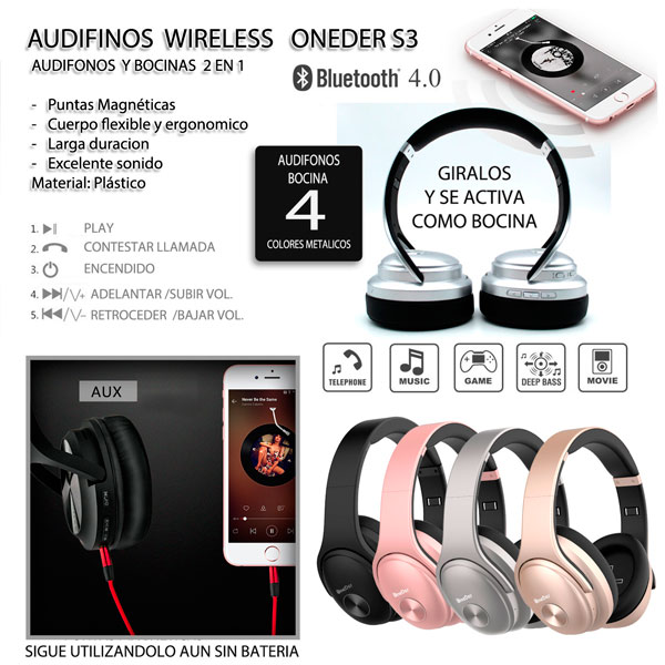 AUDIFONO BLUETOOTH DEPORTIVO NECKBAND MAGNETICO BAS ZW21A