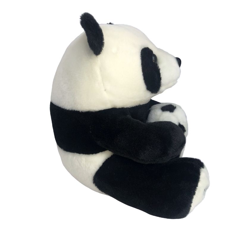 LBP Peluche de Oso Panda con Balón Futbol Soccer, Suave, Osito Panda de Peluche Sentado, Grande, 26x21x20.5cm (11Inx8.5Inx8In)