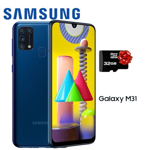 Celular Samsung Galaxy M31 6GB/128GB - Dual Sim - Azul + MicroSD 32 GB
