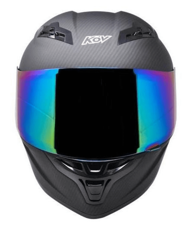 CASCO KOV KC1 DEPORTIVO ACABADO MATE Y FIBRA DE CARBONO MICA TORNASOL 