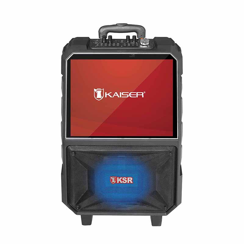 Sistema Karaoke Recargable 15" Pantalla Touch 8" 30 W RMS Bluetooth con Microfono Inalambrico USB Micro SD