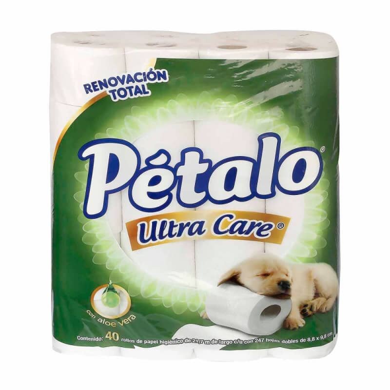 Papel Higiénico Pétalo Ultra Care con 40 Rollos