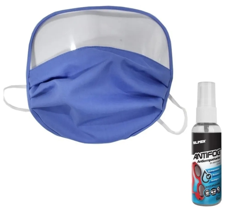 Careta Protectora Con Cubrebocas + Antiempañante De Lentes