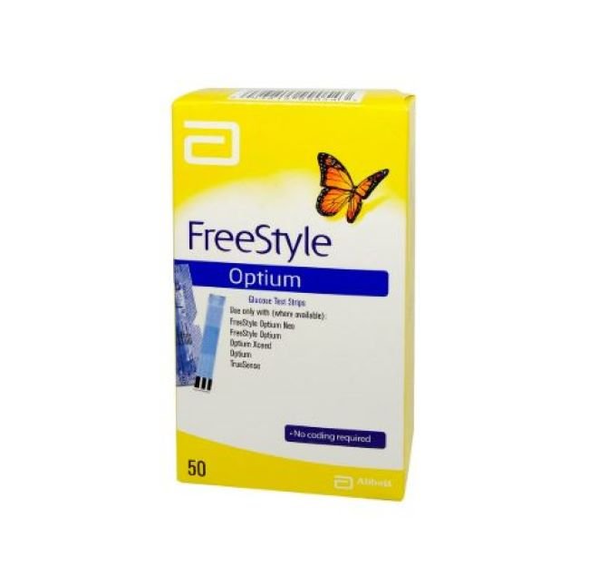 Freestyle Optium 50 Tiras Reactivas Para Glucosa