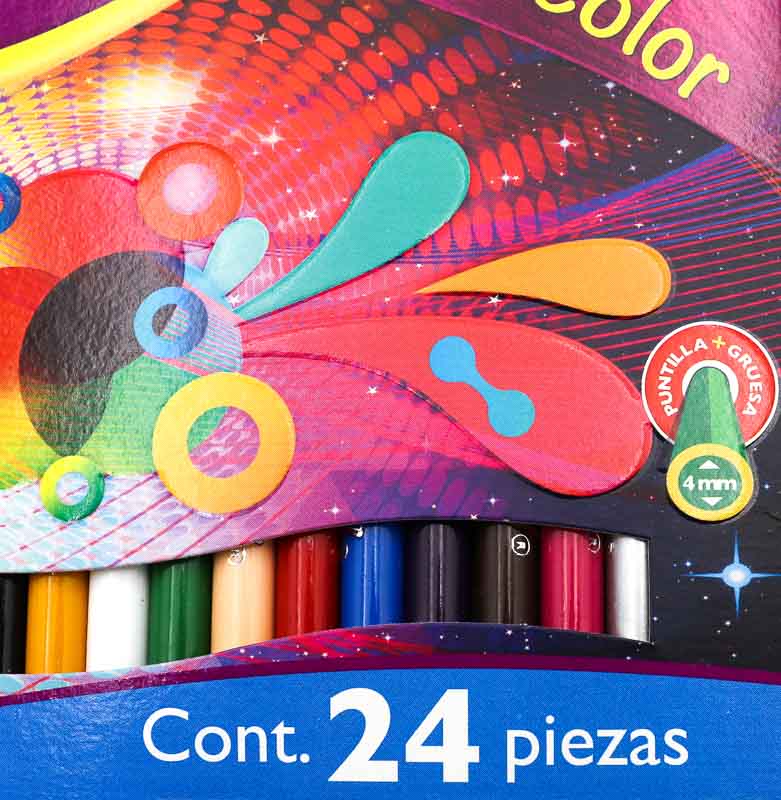 Lapices De Colores Vividel Redondo 24 Pzas