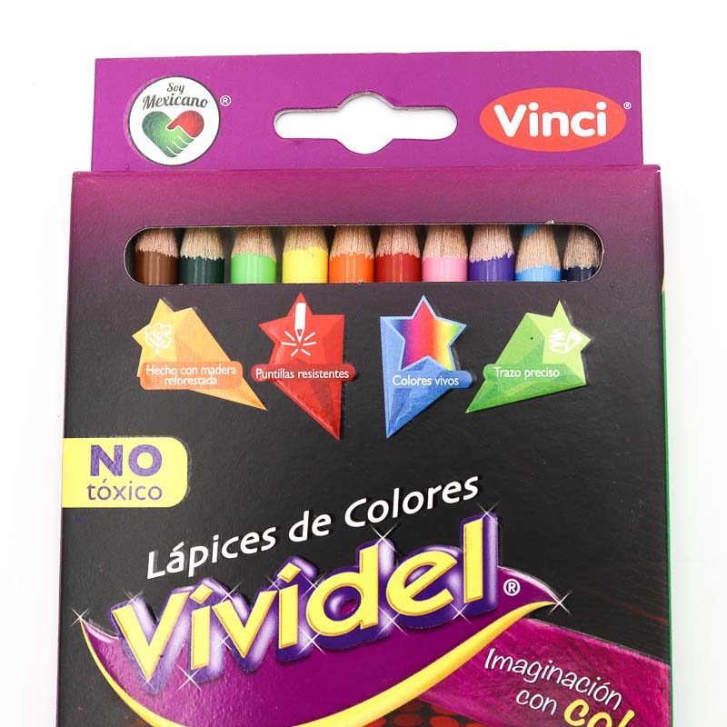 Lapices De Colores Vividel Redondo 12 Pzas
