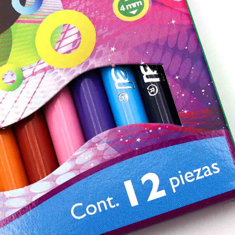 Lapices De Colores Vividel Redondo 12 Pzas