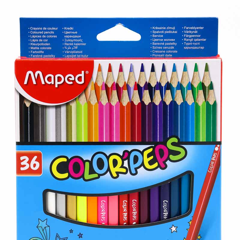 Lapices De Colores Maped Triangulares 36pzas Colorpeps