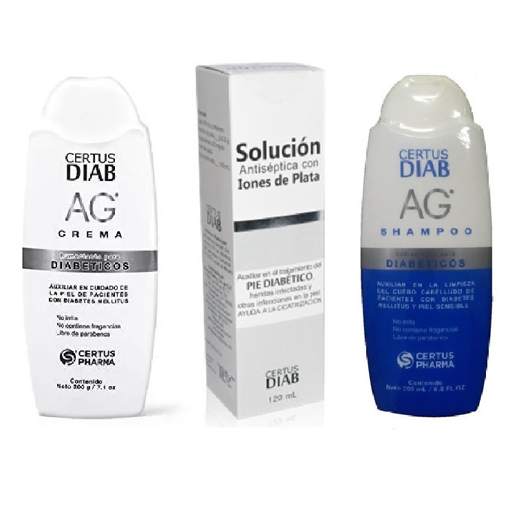 CERTUS DIAB Tratamiento Shampoo, Solución y Crema para Diabeticos