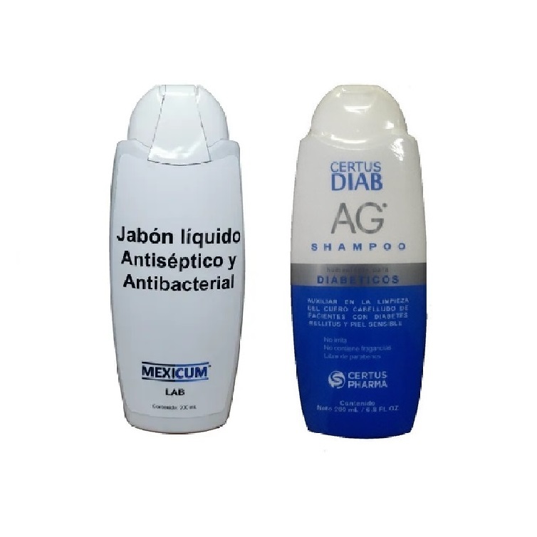 MEXICUM Kit Shampoo y Jabón para Diabeticos