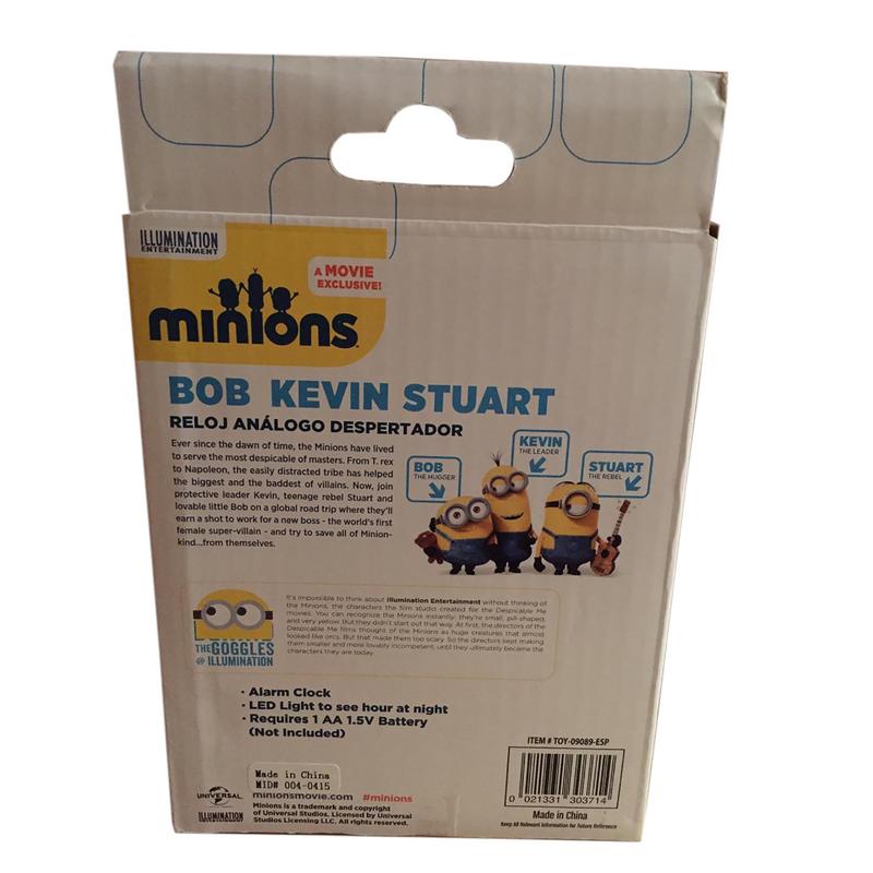 Reloj Despertador Analogo Vivitar  Minions TOY-09089-ESP